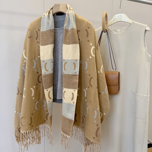 Designer scarf for women Wool fringe Scarves Top Super Double-faced cashmere Pure men scarf Womens Soft Advanced fabrics Luxury grid style Long printed Shawl