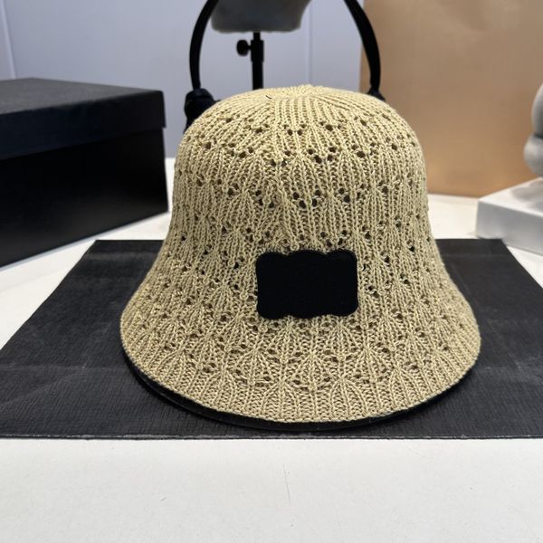 cap designer bucket hat women straw hat summer solid color sun hat beach hat weave hats designer hat for women prevent sun protection holiday Travel hats