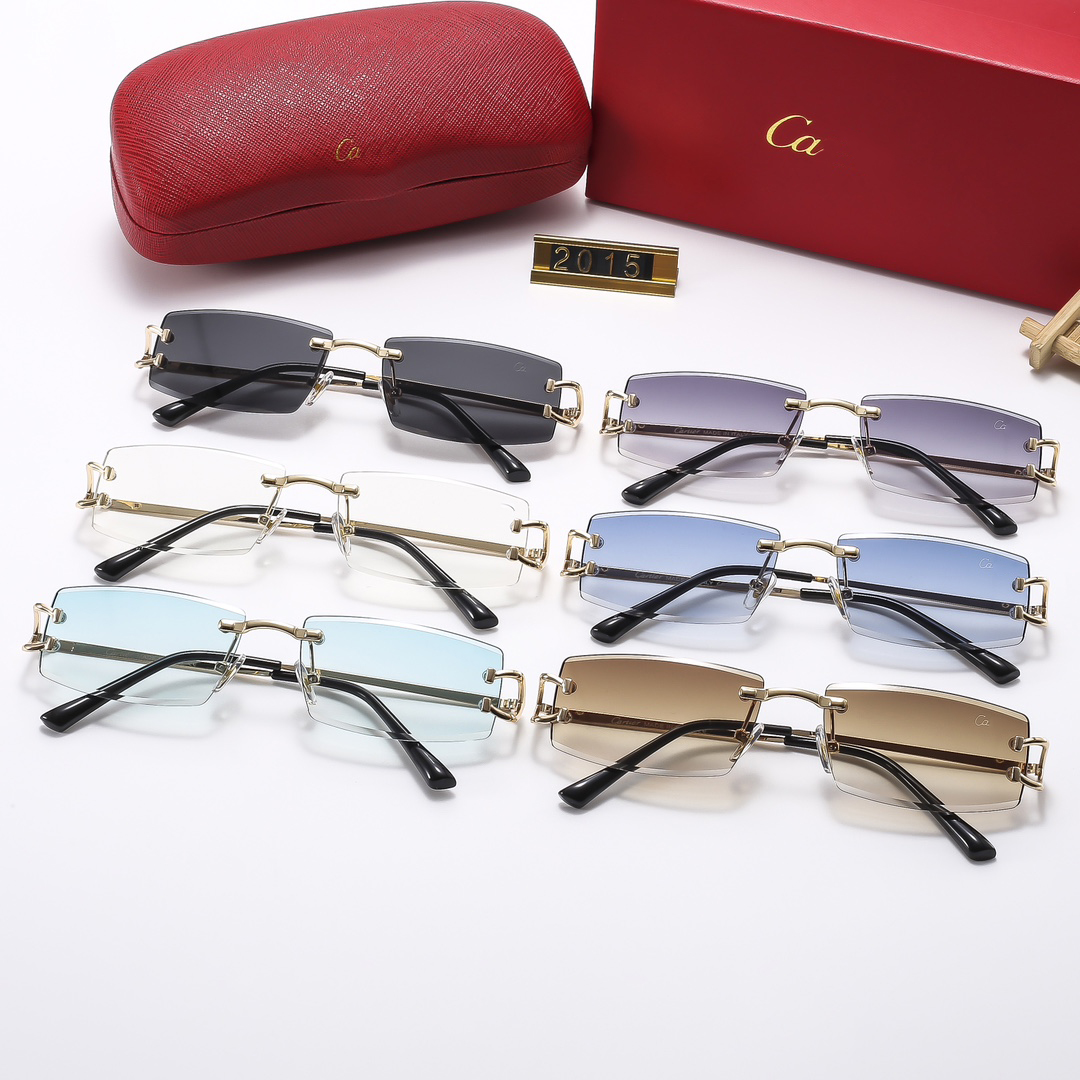 designer sunglasses Men Rimless sunglasses for women simplicity Classic luxury trend men gift glasses Beach shading UV protection polarized glasses nice